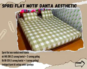 Sprei flat set homemade motif kotak danta