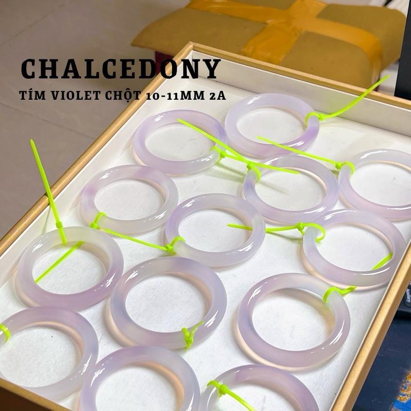 Vòng bản hẹ Chalcedony ánh tím siêu xinh size 53 đến 57mm 4