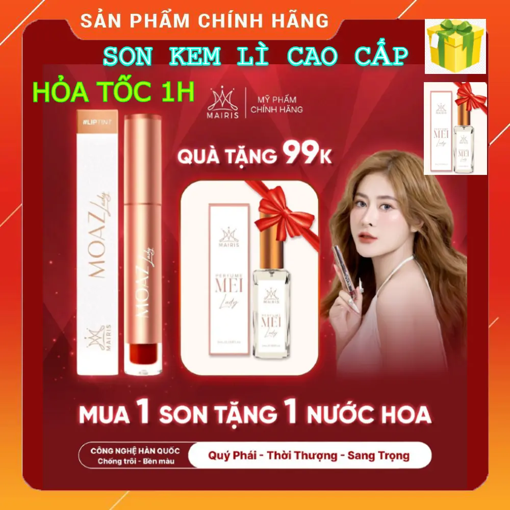 (HỏaTốc1h) Son Môi son kem lì MAIRIS Moaz Baby Trần Ngọc Phương Mai - Bền màu lâu trôi - Đỏ rượu, cam đất, Đỏ hồng - Son nước son  lì Cosmetic