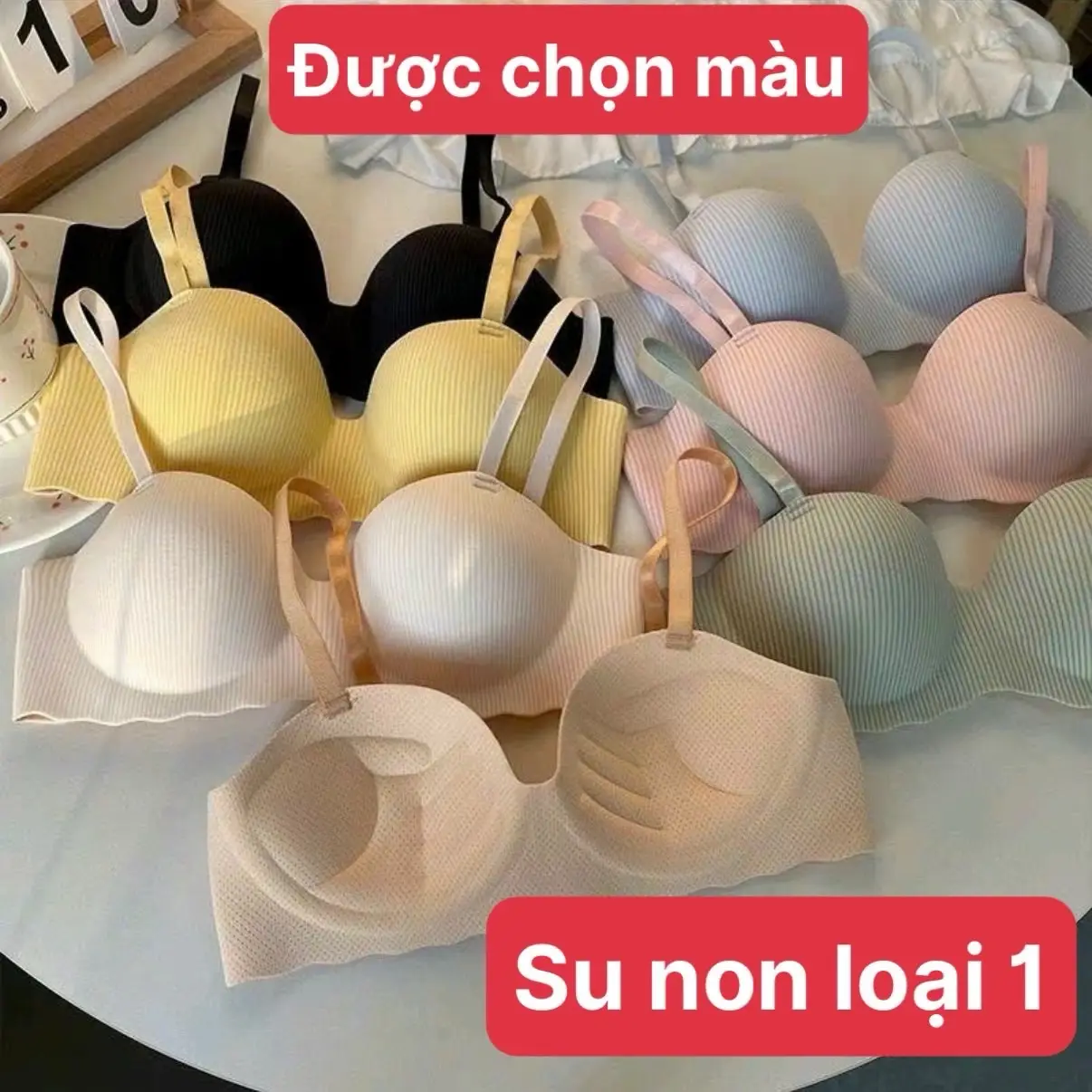 TẶNG QUÀ khi mua Sét 2 ÁO lót nữ su non mềm MK đệm 1.5cm thông hơi không hằn viền không gọn Bra Nhung Women áo Top-có bán lẻ 1 áo