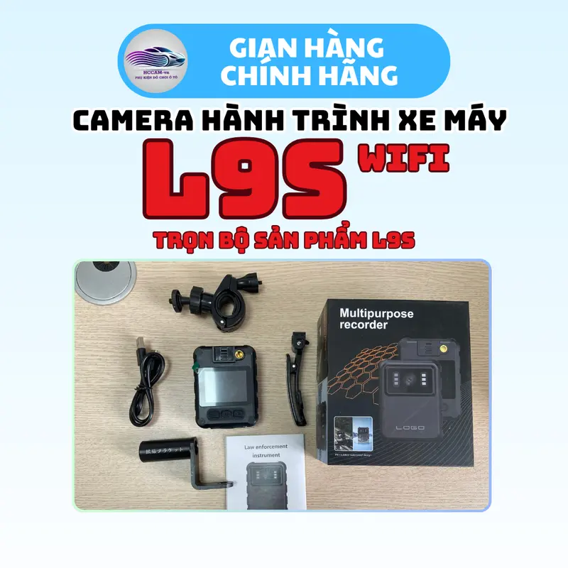 (HOT) Camera hành trình xe máy L9S Wifi - Ghi hình 1080FHD/2K, Pin 2000mAh, Quay liên tục 4.5-5h, Chống nước IP65, Thiết kế siêu bền, Phụ kiện xe máy/đi phượt/dash cam 4