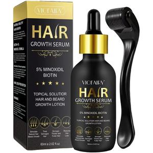 Minoxidil Serum with Micro Needle Roller, 1 Box Hair Care Essence, Strengthening Hair Serum, Natural Hair Care Product for Men & Women, Hair Products