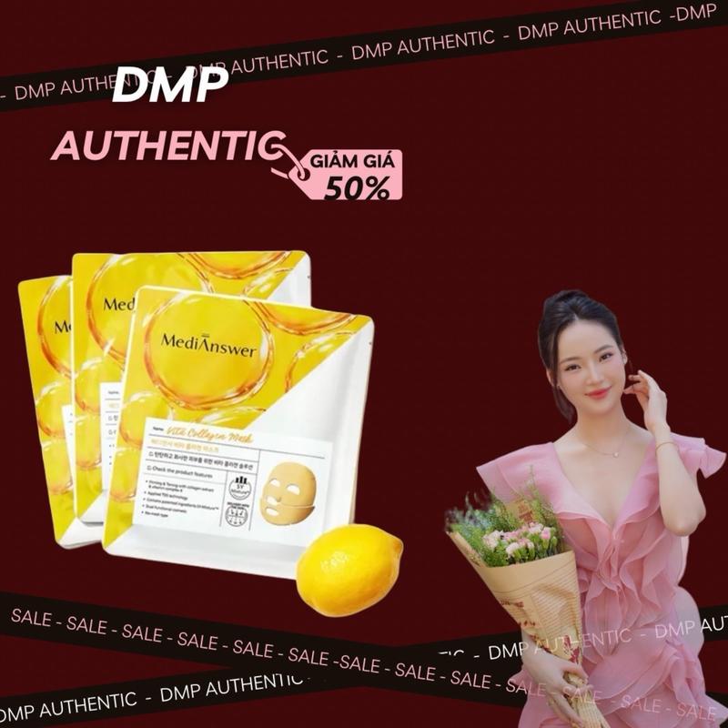  Mặt Nạ Thạch Vàng Filler collagen Medianswer Vita Collagen Mask hộp 5  miếng Skincare Làm Đẹp Da Dưỡng Ẩm Da Vàng  