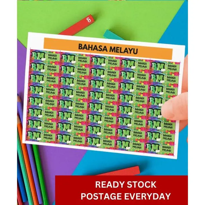 STICKER label SUBJEK SEKOLAH MENENGAH TINGKATAN 1 - 3 [READY - TikTok ...