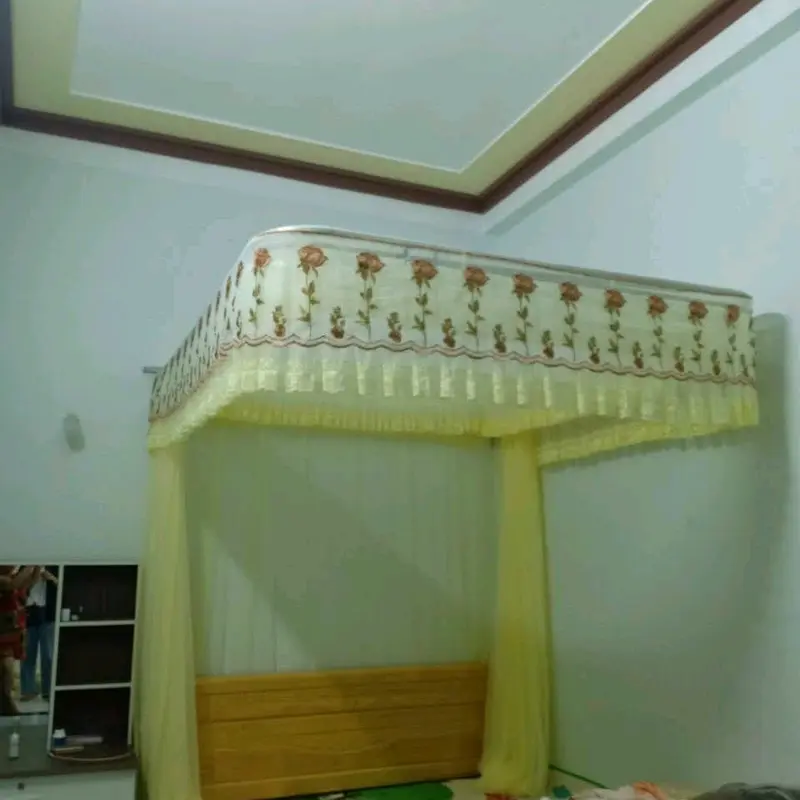 Mã  [ A 11 ]  Màn mắc khung vuông von thêu chất liệu tuyn thái lạnh { ko khung}##khoman.Mailinh### 1
