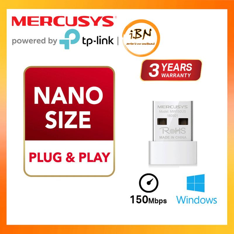  Mercusys  Powered by TP-Link  Wireless N150 Nano USB Wireless WiFi Adapter MW150US  TP LINK WI-FI  