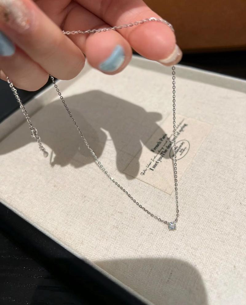 Product Introduction of Vòng Cổ Kim Cương, Giọt Nước Mũi Mới, Nữ, Cùng Với Zhao Lusi, Bạc Sterling S925, Không Phai Màu, Giá Cả Phải Chăng, Sang Trọng, Thích Hợp Cho Số Lượng Ít, Dây Chuyền Xương Đòn Cao Cấp 6
