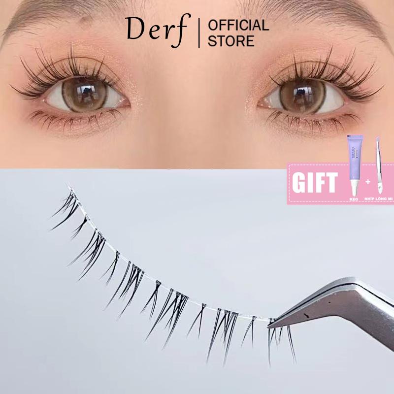 Lông Mi Giả 3D Sọc Tự Nhiên phồng Lông Mi Bồng Bềnh Dài Và Dày Nối Mi Chiều Dài 5mm Món quà miễn phí Keo dán lông mi + nhíp
