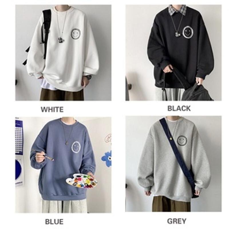 Áo Sweater nỉ bông  nam nữ  ,Áo hoodie nỉ cổ tròn mặt cười 3