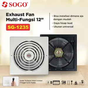 SOGO EXHAUST FAN PLAFON - 1 FUNGSI 12" KIPAS ANGIN DAK SG-1235 SIRKULASI PEMBUANGAN UDARA ASAP CEILING RUANGAN WC KAMAR MANDI DAPUR