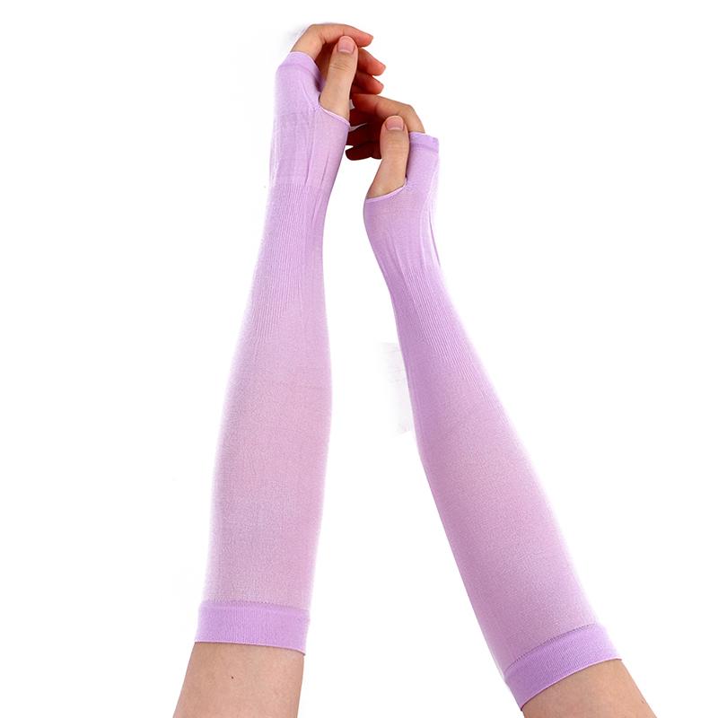 Product Introduction of Tay Áo Chống Nắng, Chất Liệu Lụa Lạnh Cánh Tay Áo, Chống Tia UV, Chống Trượt, Thích Hợp Cho Các Hoạt Động Ngoài Trời Mùa Hè, Chẳng Hại Đi Xe Đạp độ đàn hồi tốt đen và cam 30