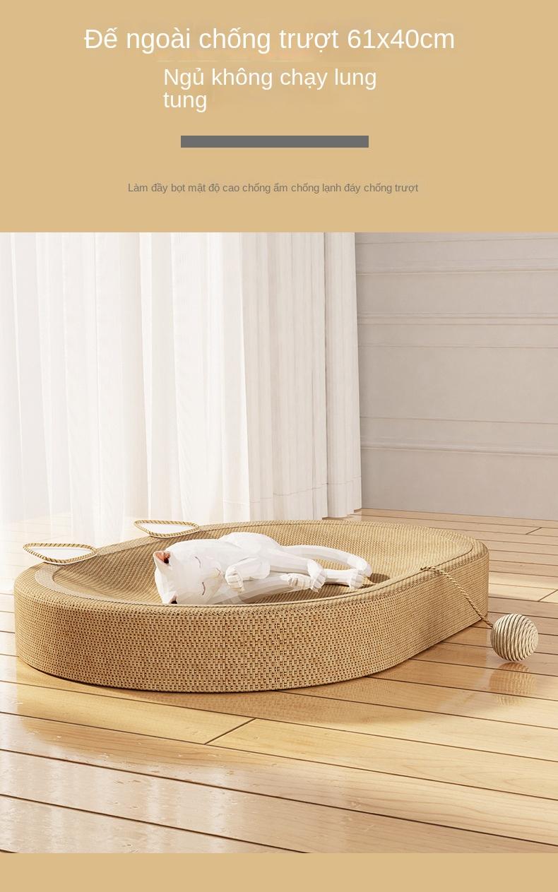Product Introduction of Bảng Mài Móng Vuông Sisal, Thiết Kế Hình Bầu Dục Bền, Kết Hợp Với Chịu Lực, Không Bụi Khi Mèo Cào Chuồng Chó Cao giường  tầng  mèo nệm  cho  mèo  ngủ ổ  cho  chó  ngủ puppy  house ổ  mèo  ngủ lều  cho  mèo giường  tầng  mèo nhà  mèo  kính cat  box  house 2