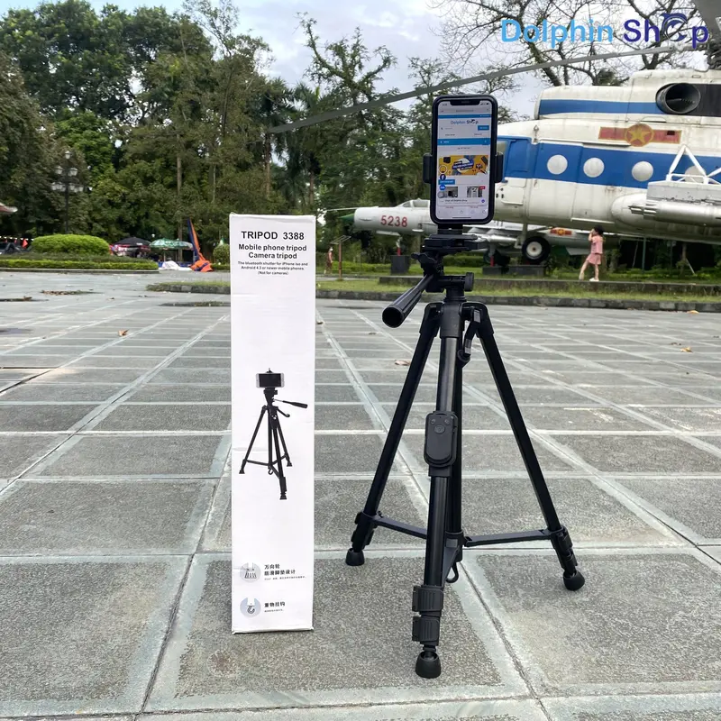 Tripod 3388 Máy Ảnh, Điện Thoại Chụp Ảnh, Quay Video Từ Xa Qua Nút Remote Bluetooth 0
