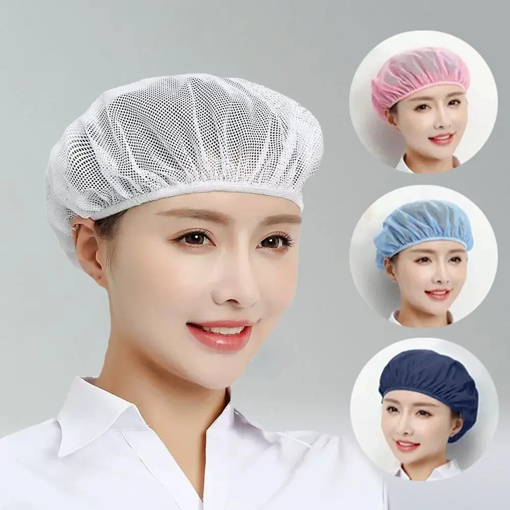 Mũ làm việc lưới thoáng khí, phụ kiện nấu ăn, lưới tóc vệ sinh, mũ vệ sinh nấu ăn, thích hợp để mặc làm việc, mũ phục vụ thực phẩm, lý tưởng cho khách sạn và nhà hàng