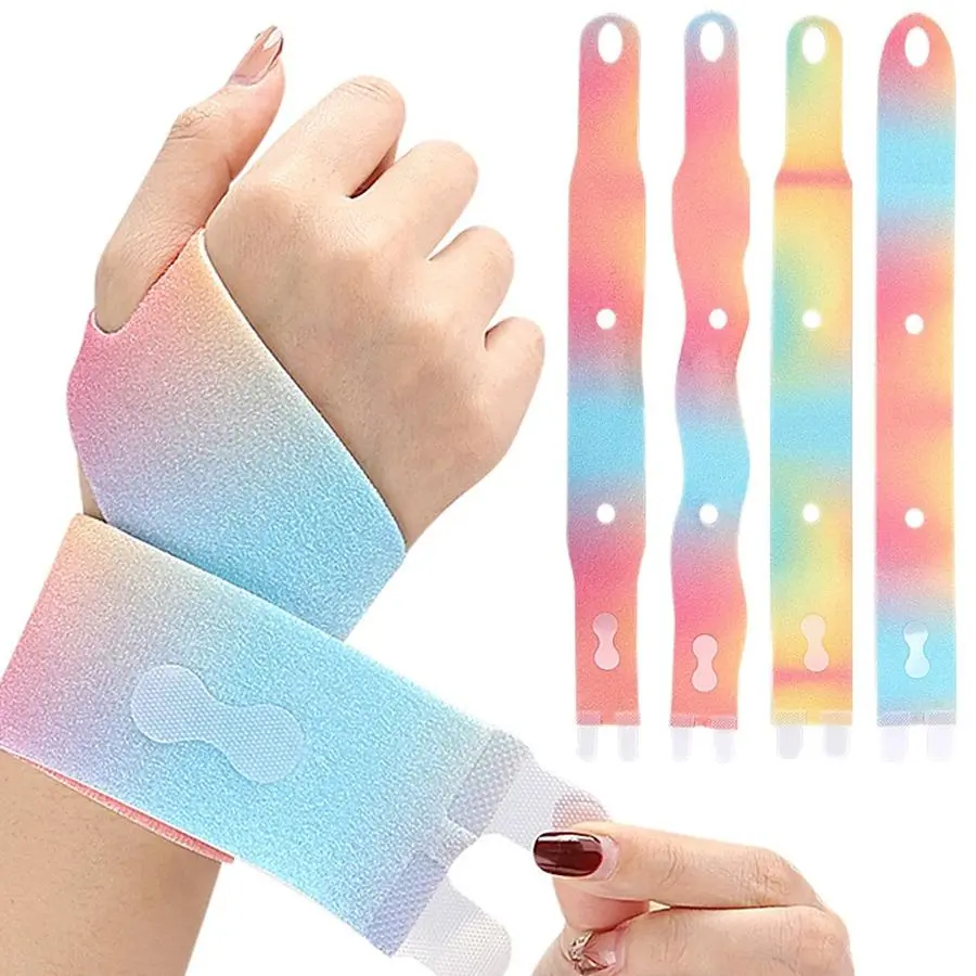 Unisex Elastic Wrist & Ankle Support Brace, Colorful Fitness Compression Sleeves for Gym, Running & Sports, Breathable Wrist & Ankle Support