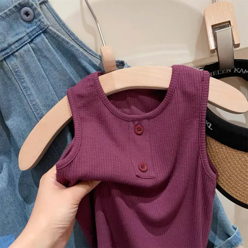 Quần yếm jean 2 màu  cho bé trai và bé gái, phong cách Hàn yếm bò cho bé _S4 5