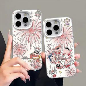 For OPPO A18 A17k A16 A15 A5s A38 A57 A12 A78 A3s A58 A53 A31  New Year Nohara Shin-chan pattern print, high quality IMD phone case