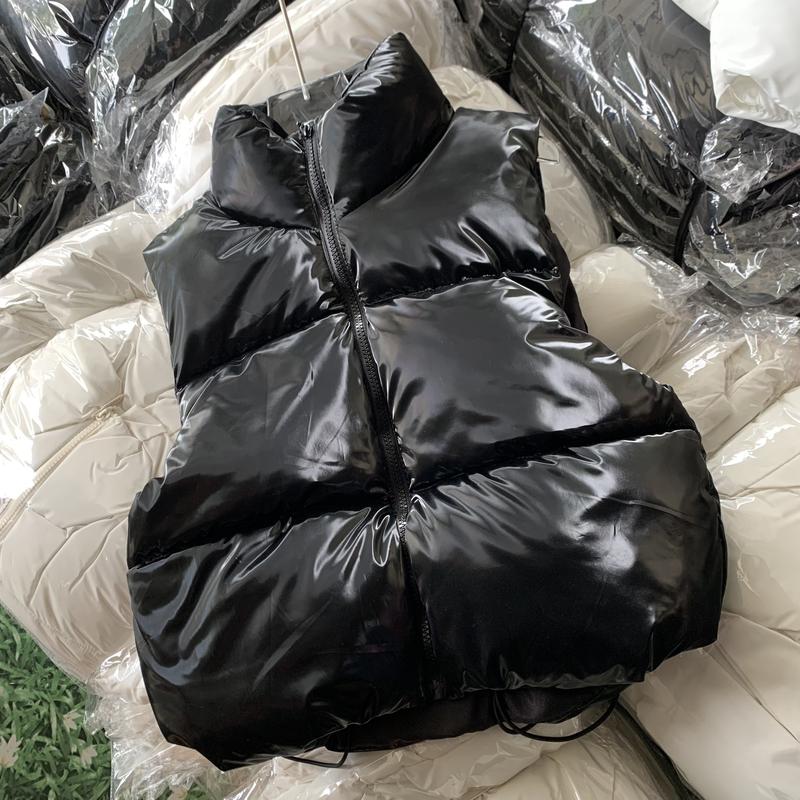 Áo Phao Gile Bóng Croptop Nữ, Gile Dáng Ngắn