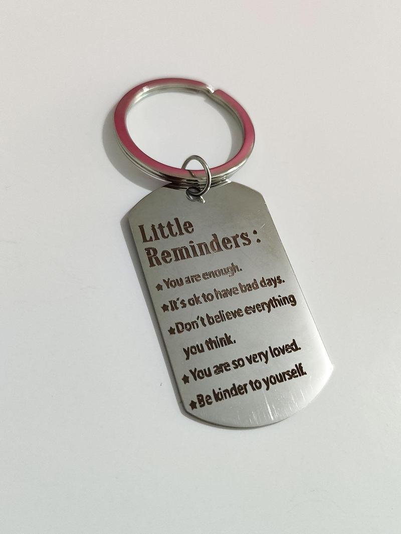Product Introduction of Stylish " Be Kind to Yourself" Lettering Engraved Stainless Steel Keychain As Gift, The Perfect Gift for Women and Men 10