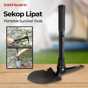 Pacul Sekop Lipat Militer Portable Survival Tools Camping Multifungsi Taffware - Alat Gali Multifungsi
