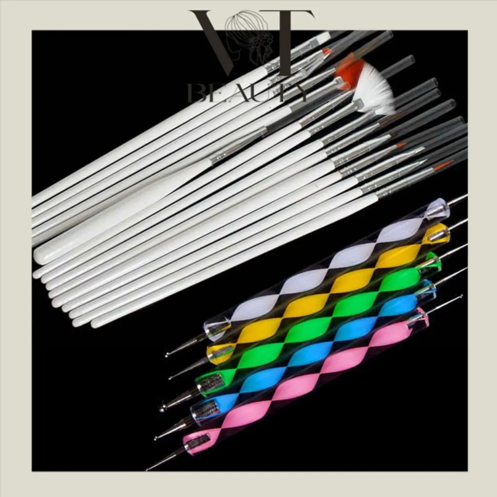 Kuas Kuku Lukis 20 in 1 Nail Art Dotting Tools