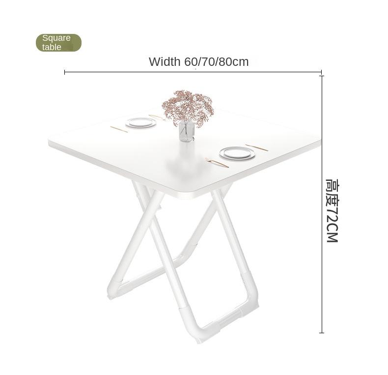 Product Introduction of Simple Rental Home Dining Table Folding Table Round Table Small Apartment House Movable Dining Family Outside Square 5
