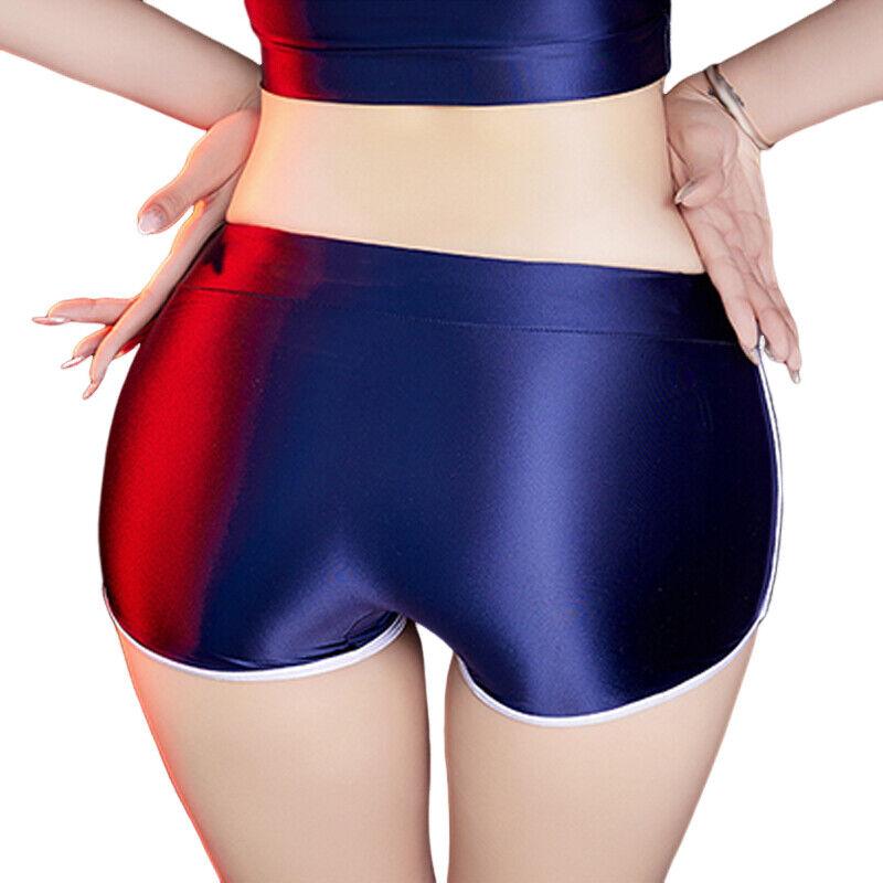 Quần Lót Satin Mượt Mà, Dành Cho Phụ Nữ, Phong Cách Yoga Và Thể Thao, Quần Đùi Boxer Thể Thao Gợi Cảm, Đồ Lót Và Đồ Lót 3