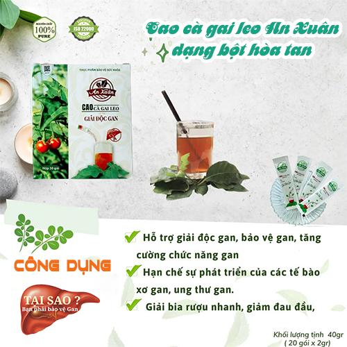 Cà gai leo An Xuân hòa tan hộp 30 gói - Thải độc gan, hạ men gan, tăng cường chức năng gan 1