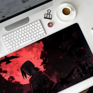 Mousepad Gaming Deskmat 80*30 CM dan 21*26 CM Blackened Naruto Motif Slip Resistant Waterproof Office Mouse pad IDLC3SVLWFL104