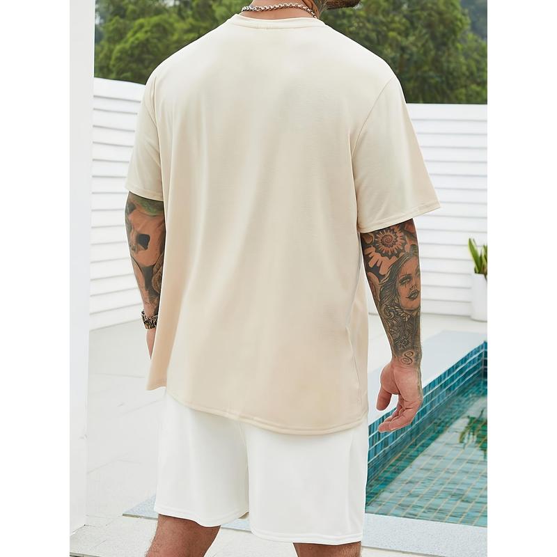 Kaos Penunjuk Arah Men's 100% Cotton BOSTON Graphic Print T-shirt, Casual Short Sleeve Crew Neck Tee, Men's Clothing For Outdoor kaos  penunjuk 7