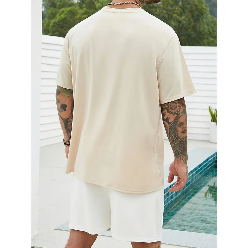 Kaos Penunjuk Arah Men's 100% Cotton BOSTON Graphic Print T-shirt, Casual Short Sleeve Crew Neck Tee, Men's Clothing For Outdoor kaos  penunjuk 7