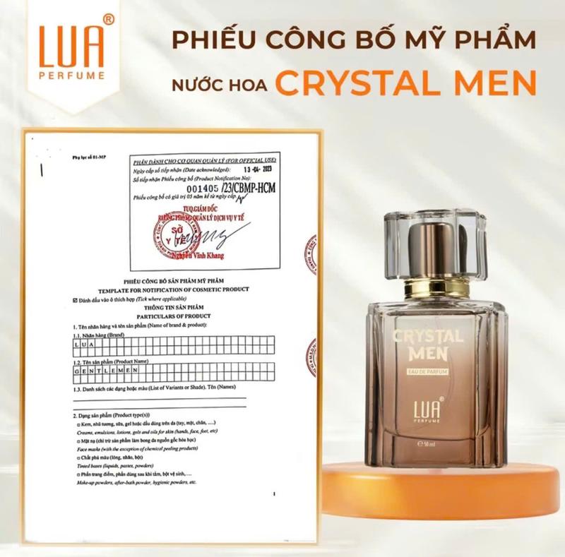 Nước hoa Crystal Men 50ml - Hương thơm nam - nữ unisex Cosmetic Perfume Mỹ Phẩm 4