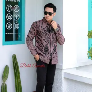 Baju Batik Pria Lengan Panjang Premium Slimfit Kasual Kondangan Jumbo Furing PEKSI TAROO