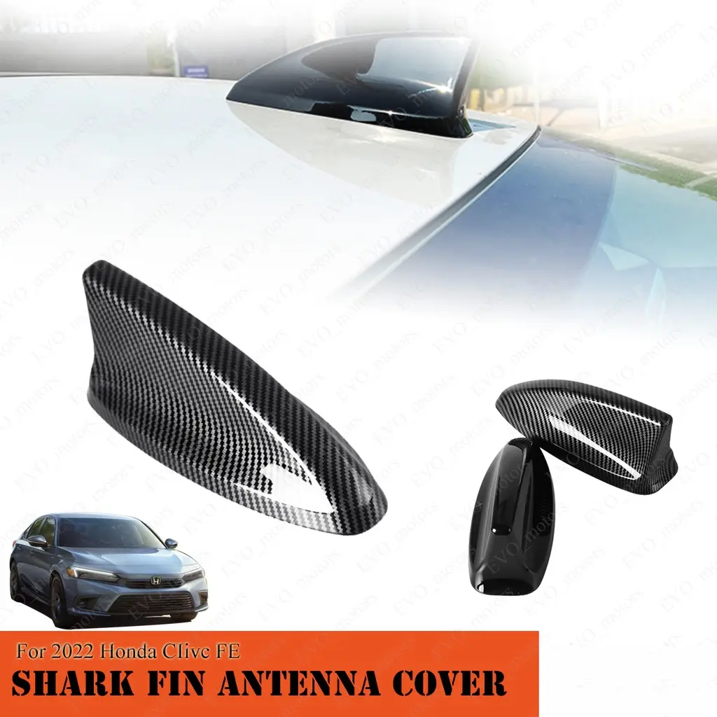 For 2022 - 2024 Honda Civic FE Shark Fin Antenna Cover HRV / Vezel Antenna Decoration Carbon Fiber Design Decorative Protector