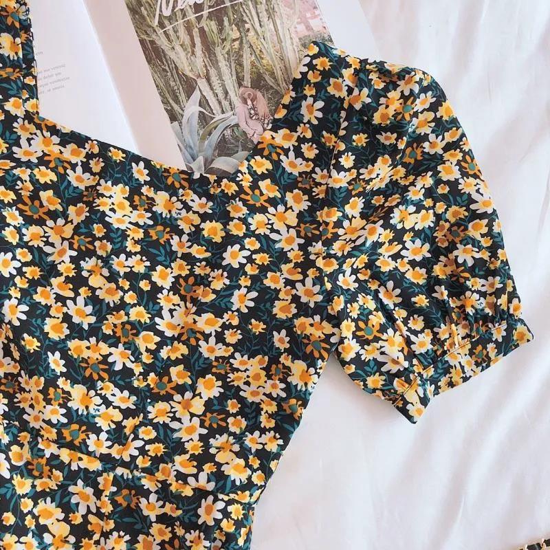 Product Introduction of Fashion Casual Floral Women's Dress 2024 Summer New Temperament Waist-Controlled Loose plus Size Figure Flattering Women's Clothing Skirt Womenswear Elegance 9