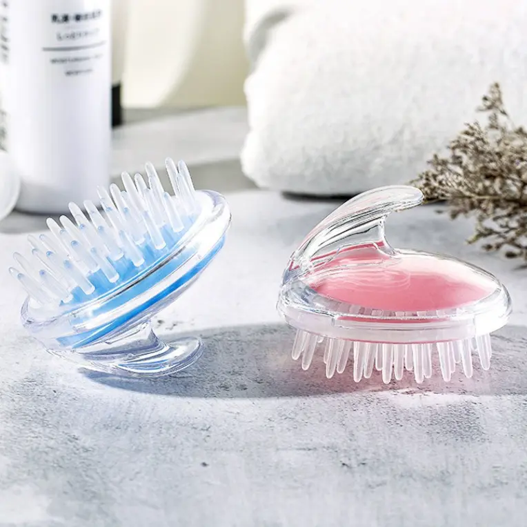 BISA COD H6446 Sikat Keramas Sisir Pijit / Sisir Creambath Sofr Brush / Spons Mandi Sisir Keramas Unik Silikon Karet Shower Bayi