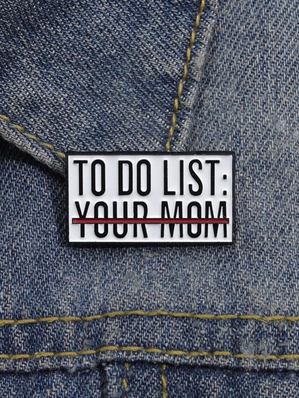 Letter Pattern Brooch, Cute Clothes Brooch for Women & Men, Fashion Brooch for Daily Clothing Decor, Trendy All-match & Exquisite Brooch for Birthday Gift 2