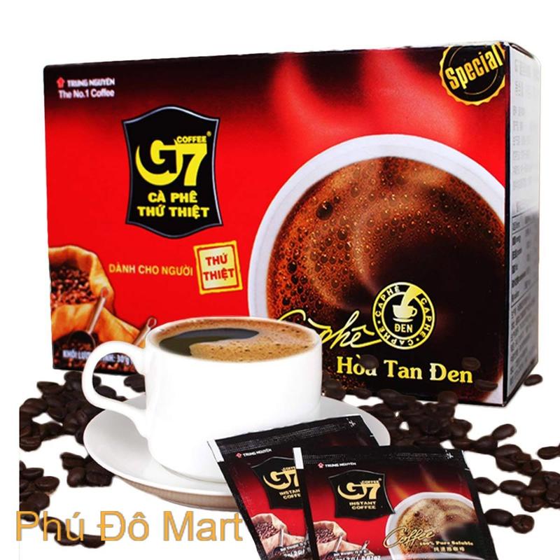 Cà Phê G7 Đen Không có Đường và Không có Sữa Hộp 15 và Hộp 50 Gói - Trung Nguyên Coffee Cafe