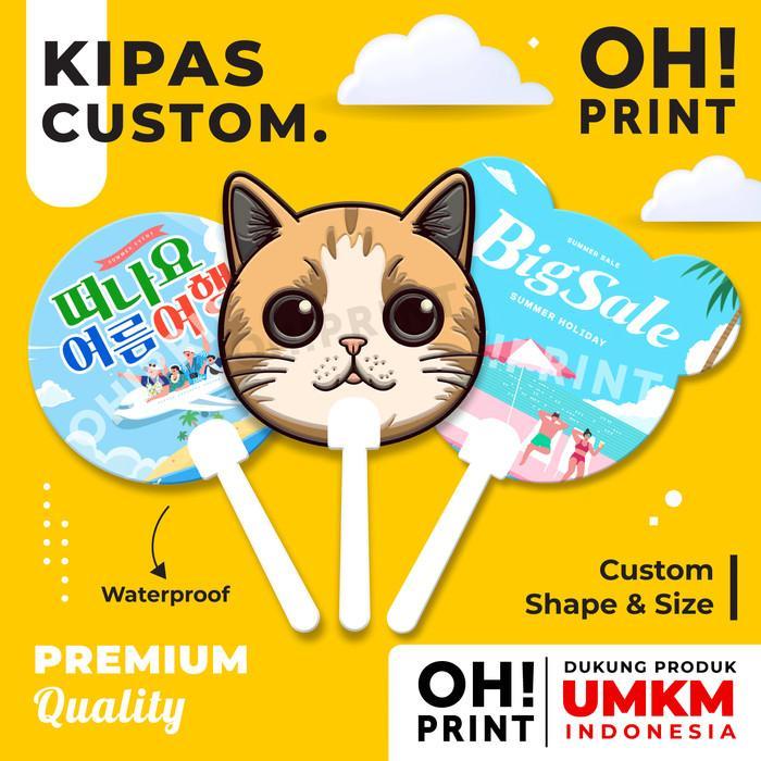 Gambar Cetak Kipas Souvenir Custom Bahan PET/PVC - Art Carton 360, Cetak 1 sisi dari OHPRINT Kota Tangerang Selatan 4 Tokopedia