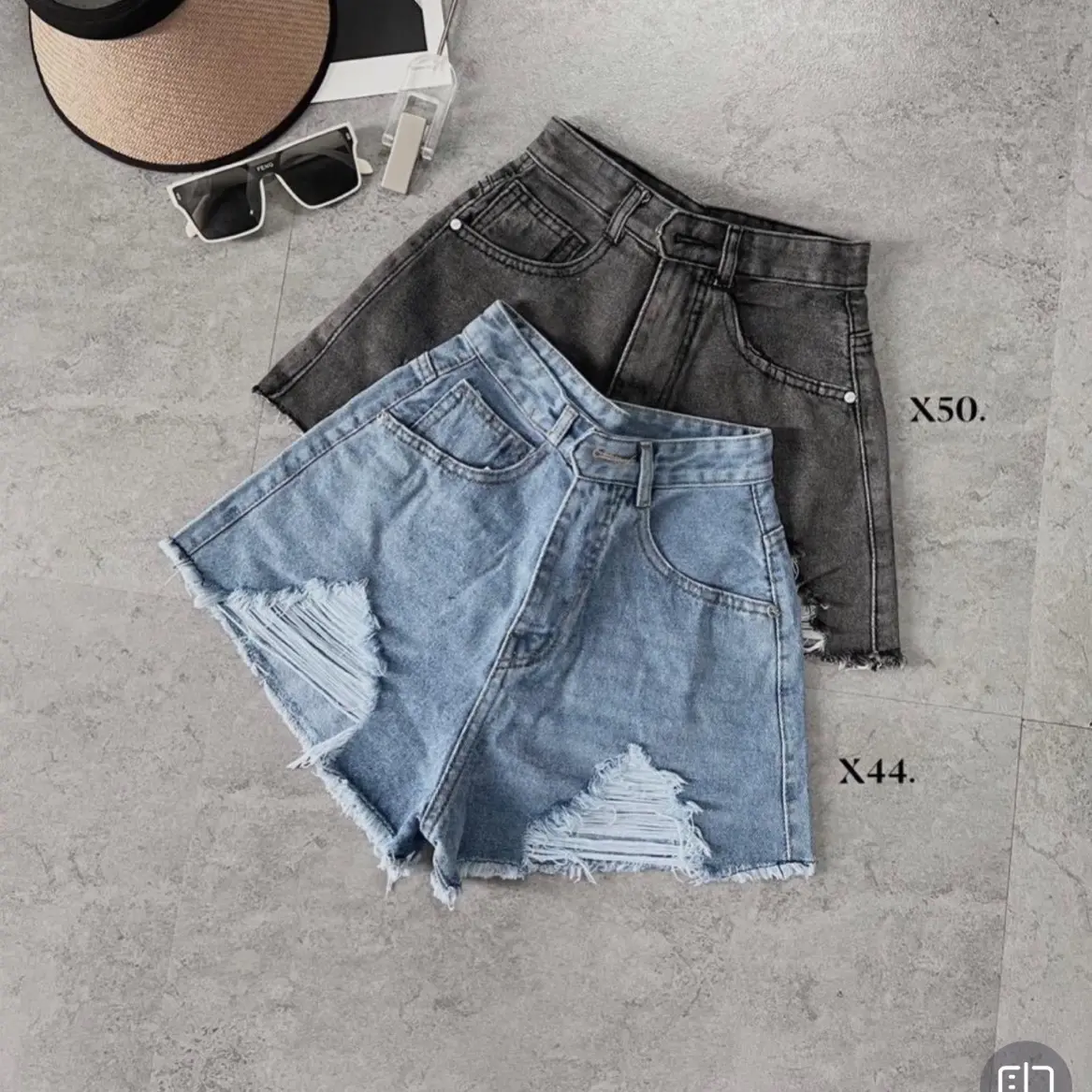 Quần short jean nữ cạp cao rách lai - chất bò bền đẹp Pants Ong Pants Ong Denim Women Có Túi