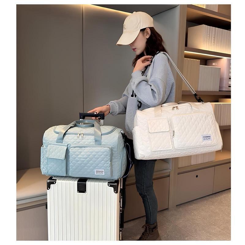 Túi Du Lịch Xách Tay Dựng Quần Áo Chống Nước Cỡ Lớn, Túi Xách Đựng Đồ Đa Năng Có Quai Cài Vali và Ngăn Đựng Giày Du Lịch