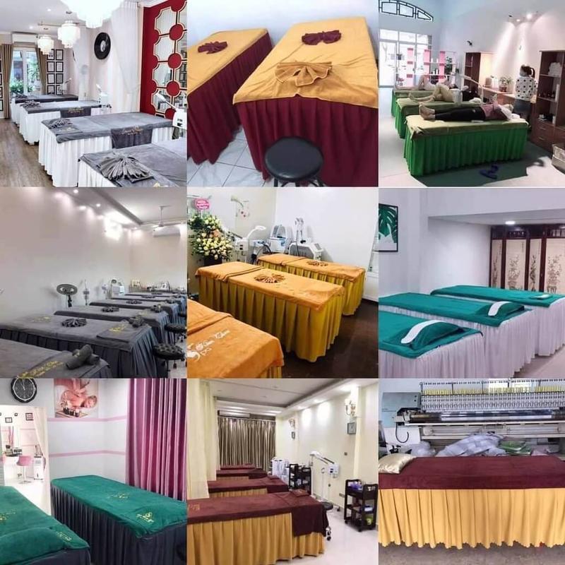 90x190cm - Khăn trải giường Spa, đắp người, khăn tắm loại 1, trọng lượng 700g, mềm mịn, không ra lông Cotton Nhà Tắm