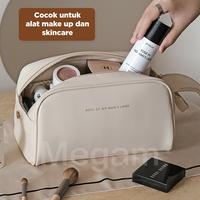 Gambar Megam Tas Make Up Pouch Tas Portable Tas Kosmetik Make Up Travel Tas Kosmetik Multifungsi Sekat Storage Penyimpanan Alat Mandi HSB242 - 242 Putih dari Megam.id Kab. Tangerang 3 Tokopedia