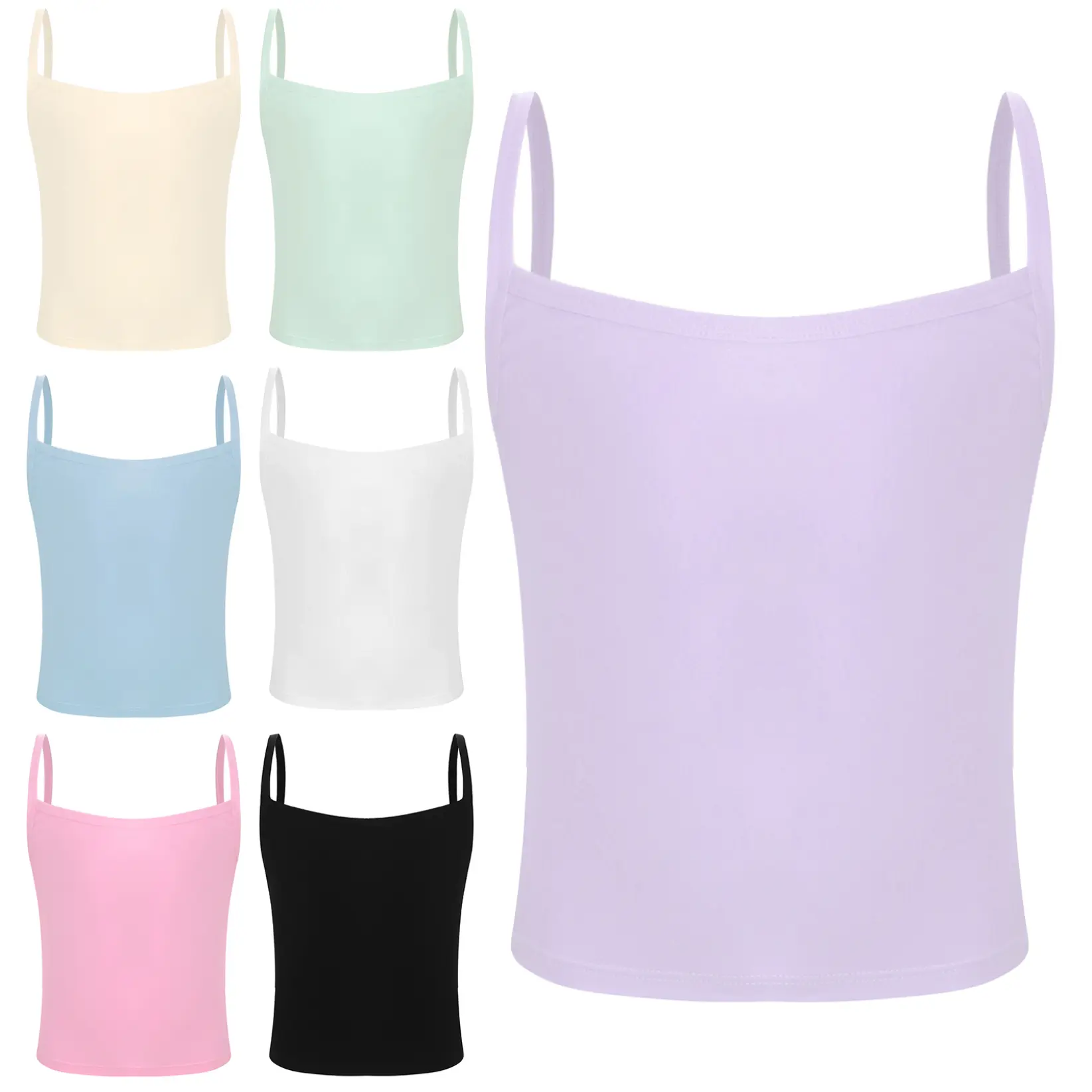TTAO Girls Workout Sports Camisole Vest Ballet Dance Undershirts Athletic Yoga Training Tops Activewear