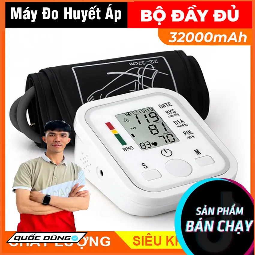 Máy Đo Huyết Áp Nhịp Tim Điện Tử Arm Style tự động chuẩn xác 100%- Công Nghệ Tự Động Thông Minh,Máy đo bắp tay người lớn tuổi