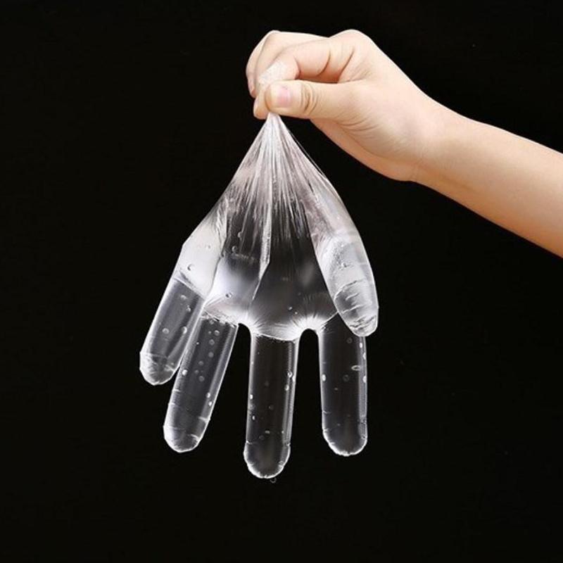 Product Introduction of 100/200pcs Latex Free Gloves PE Disposable Gloves Transparent Non-Slip Acid Work Safety Food Grade Household Cleaning Gloves 21