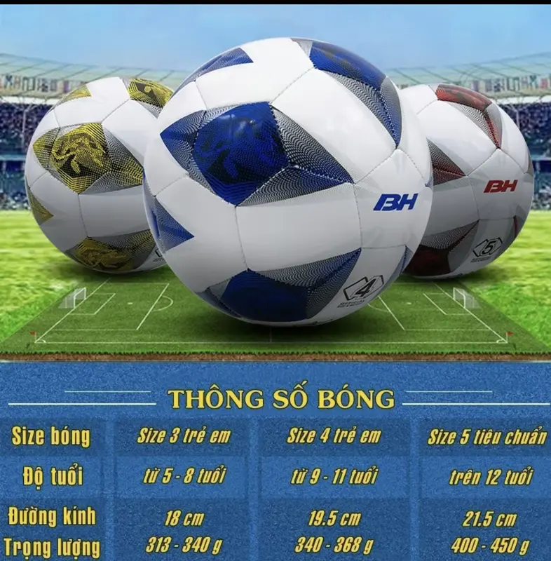 Qủa Bóng đá số 3,4&5 TẶNG kim+lưới Trái banh Da ngoại hạng Fish Cao Su 4