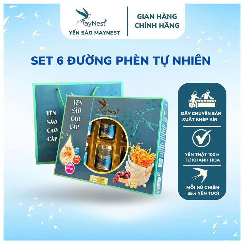 Set Quà Tặng 6 Hũ Yến Sào MayNest 4 Vị 70ml Bồi Bổ Sức Khỏe Tăng Hệ Miễn Dịch & Sức Đề Kháng