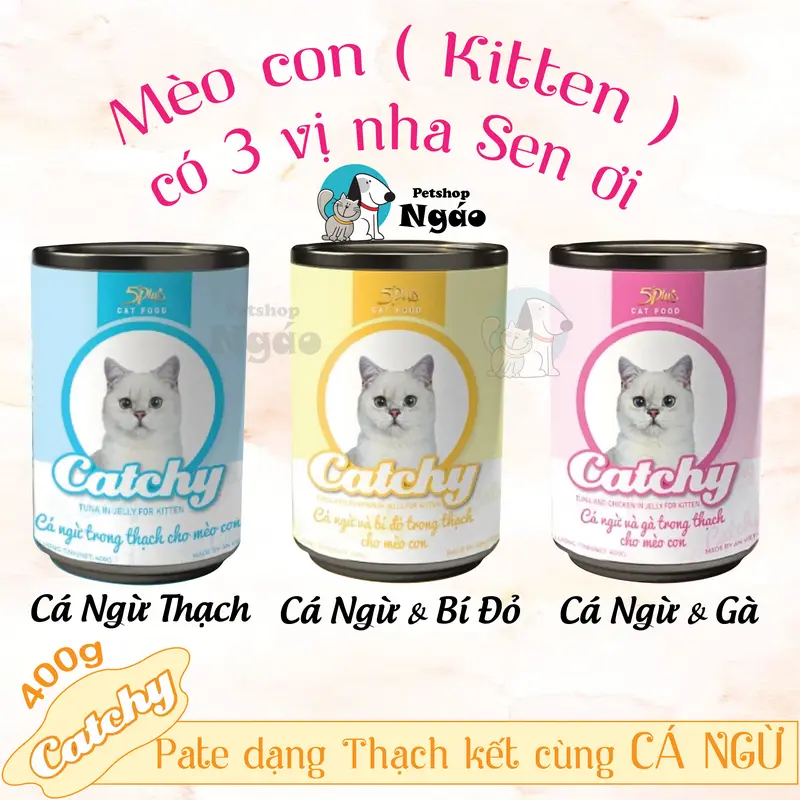 Pate thức ăn cho mèo Catchy 400gr __ 2