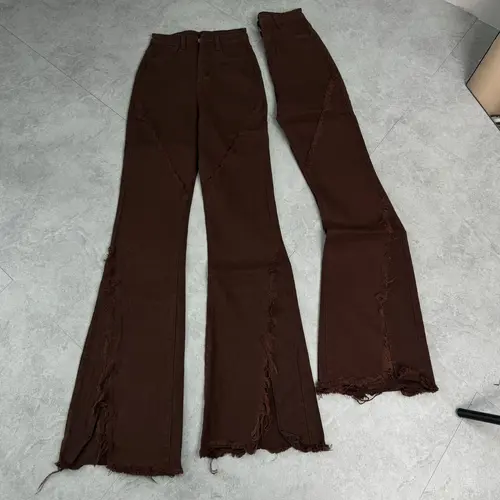 Quần Jean Loe Nữ Màu Nâu Kiểu Dài 107cm Form Nhỏ Khách Từ m63 Đén m76 LJ18